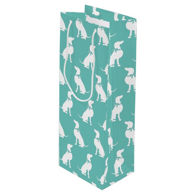 Weimaraner Dog Puppy Wine Gift Bag (Front Angled)