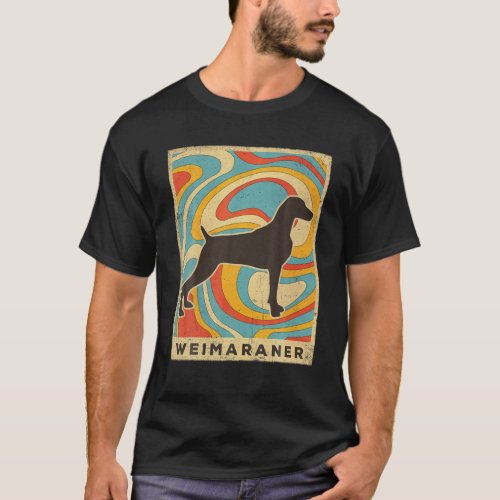 Weimaraner Dog Retro Vintage T_Shirt
