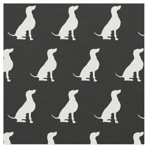Weimaraner Dog Silhouette Pet Fabric