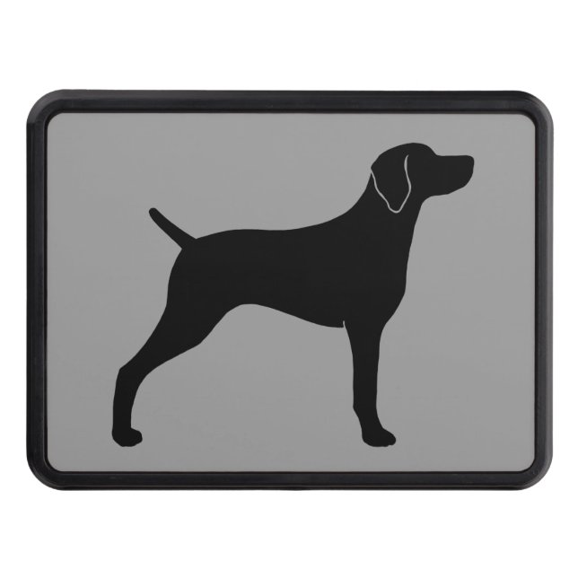 Weimaraner Dog Silhouette Tow Hitch Cover (Front)