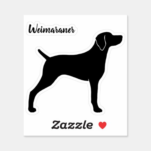 Weimaraner Dog Silhouette Weim Vinyl Sticker