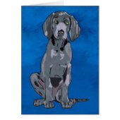 Weimaraner Dog Watercolor Art Portrait Faux (Front)