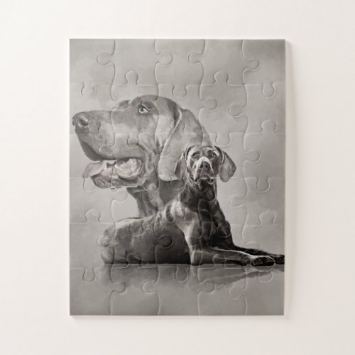 Weimaraner Dogs Collage 2 Jigsaw Puzzle