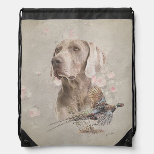 weimaraner  Drawstring Bag