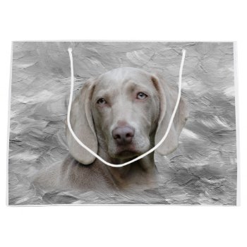 Weimaraner Face Large Gift Bag by deemac2 at Zazzle