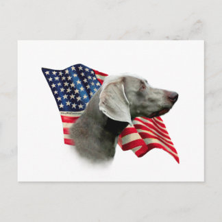 Weimaraner Flag Postcard