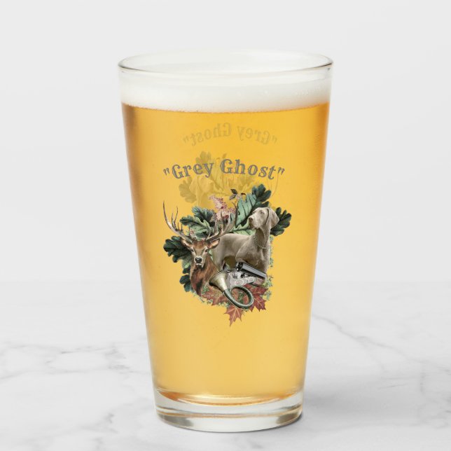 Weimaraner  glass (Front Filled)