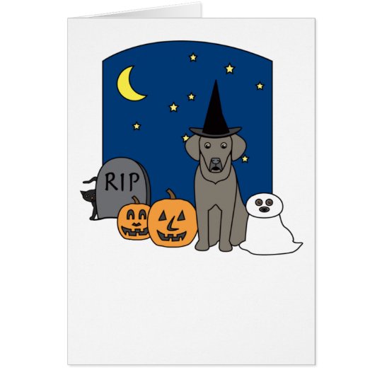 Weimaraner Halloween Card