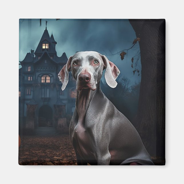 Weimaraner Halloween Scary Magnet (Front)