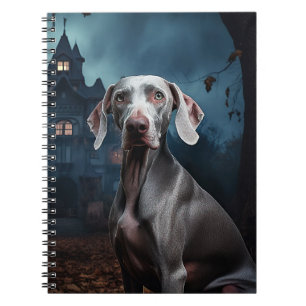Weimaraner Halloween Scary Notebook