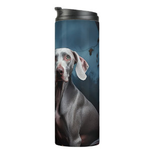 Weimaraner Halloween Scary Thermal Tumbler