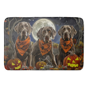 Weimaraner Halloween Spooky Bath Mat