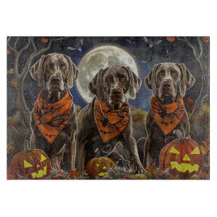 Weimaraner Halloween Spooky Cutting Board