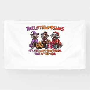 Weimaraner Halloween Thanksgiving Christmas Oversi Banner