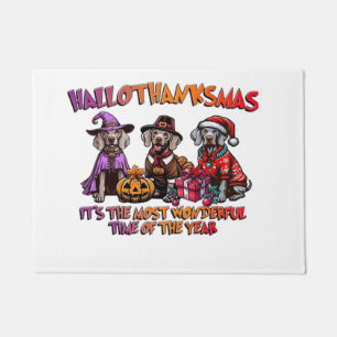 Weimaraner Halloween Thanksgiving Christmas Oversi Doormat