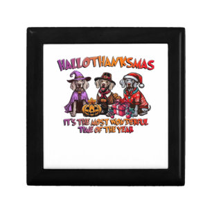 Weimaraner Halloween Thanksgiving Christmas Oversi Gift Box