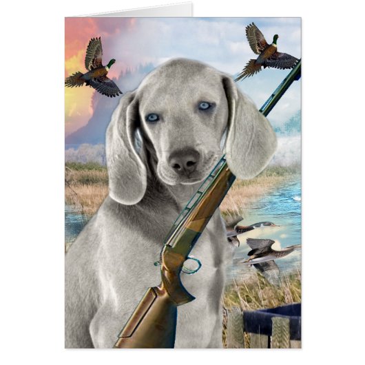 Weimaraner Hunts Cards (Front)
