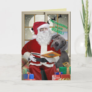 Weimaraner I Believe Santa Cards