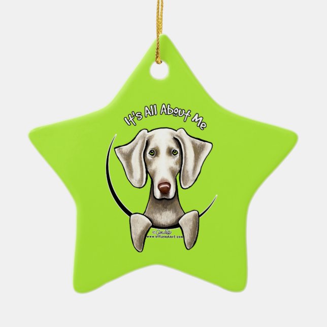Weimaraner IAAM Ceramic Ornament (Front)
