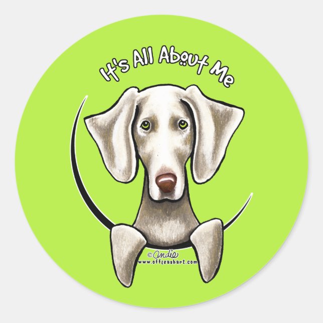 Weimaraner IAAM Classic Round Sticker (Front)
