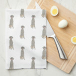 Weimaraner Kitchen Towel<br><div class="desc">I love this sweet pattern of a weimaraner dog watercolor illustration because it's classic enough to serve as a neutral, yet pops as a stand alone piece! It's the perfect addition to any family room, nursery, office, or even the man cave! For the sweetest gifts, add more matching items from...</div>