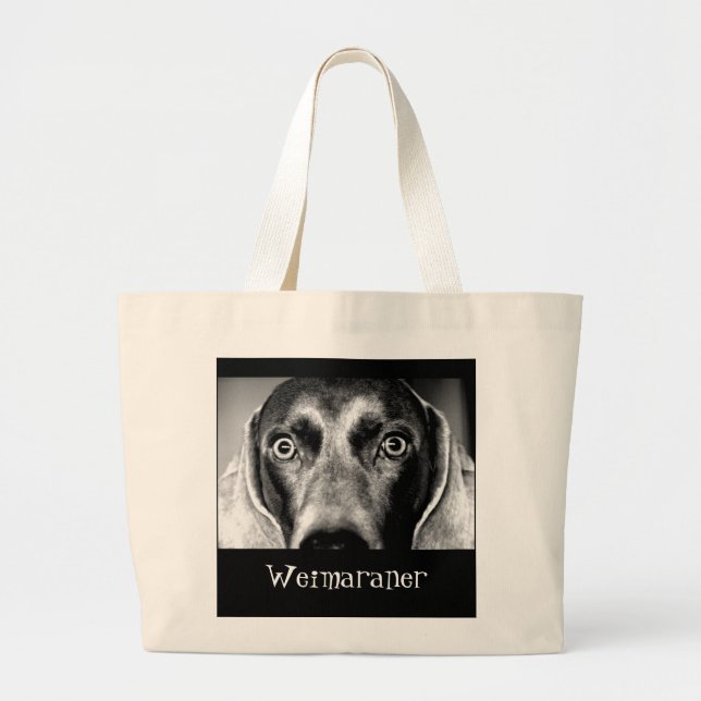 Weimaraner Large Tote Bag (Front)