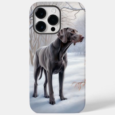Weimaraner Let It Snow Christmas Case-Mate iPhone 14 Pro Max Case