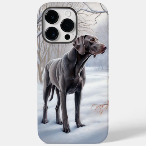 Weimaraner Let It Snow Christmas Case_Mate iPhone 14 Pro Max Case