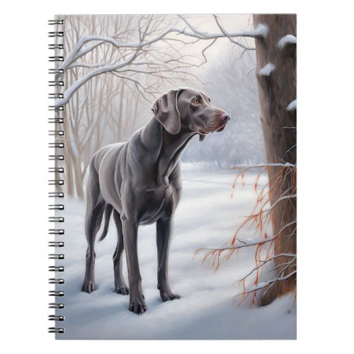 Weimaraner Let It Snow Christmas Notebook