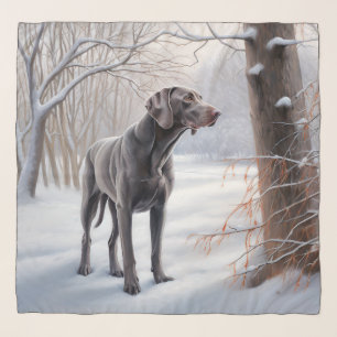 Weimaraner Let It Snow Christmas Scarf