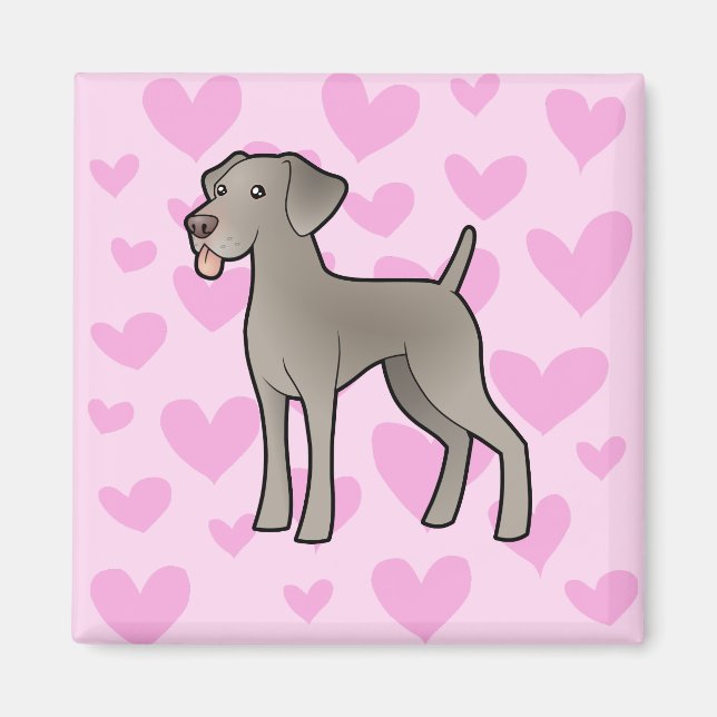 Weimaraner Love Magnet (Front)