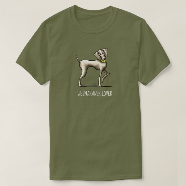 Weimaraner Lover Personalized T-Shirt (Design Front)