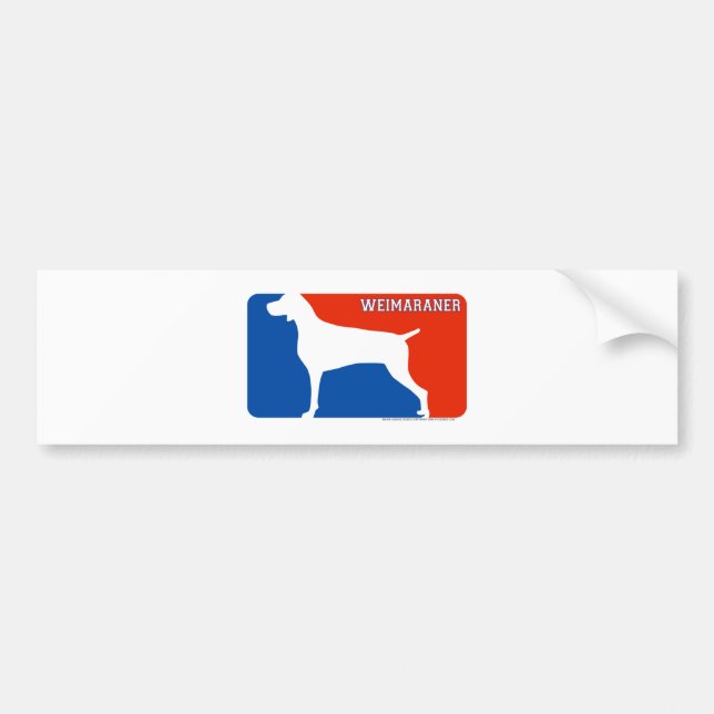 Weimaraner Major League Dog Bumper Sticker (Front)