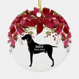 Weimaraner memorial Christmas ornament