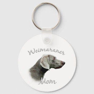 Weimaraner Mom 2 Keychain