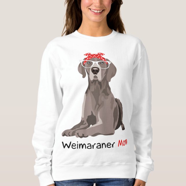 Weimaraner Mom Bandana Womens Weimaraner Dog Sweatshirt (Front)