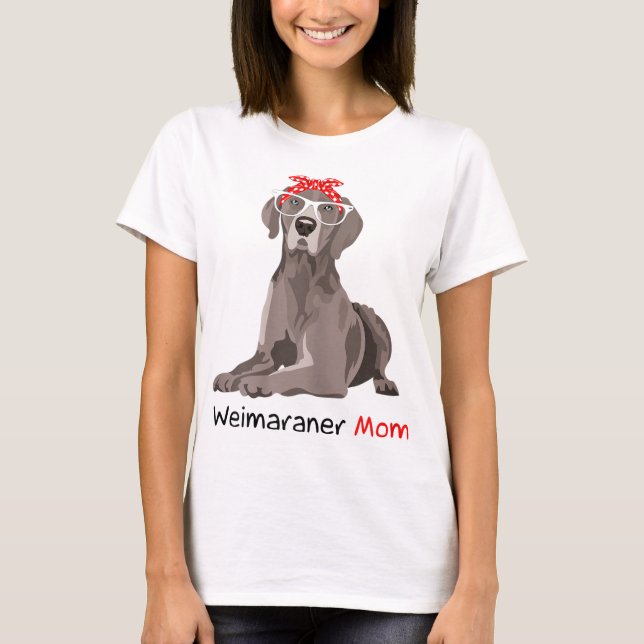 Weimaraner Mom Bandana Womens Weimaraner Dog T-Shirt (Front)