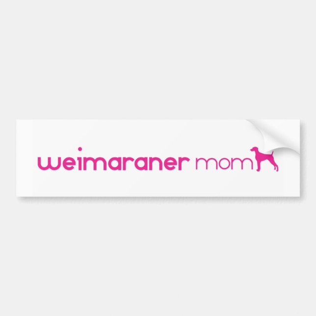 Weimaraner Mom Bumper Sticker (Front)
