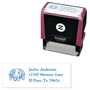WEIMARANER Name & Return Address Self-inking Stamp