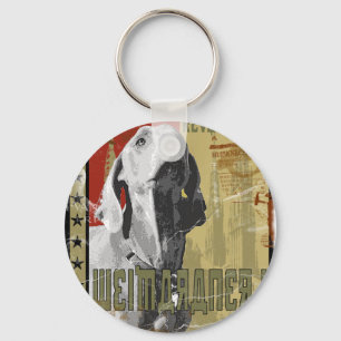 Weimaraner nation : Vintage Weimaraner! Keychain