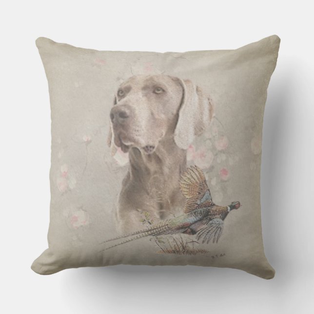 Weimaraner  outdoor pillow (Front)