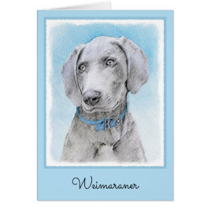 Weimaraner Painting - Cute Original Dog Art