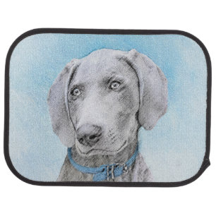 Weimaraner Painting - Cute Original Dog Art Car Floor Mat