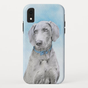 Weimaraner Painting - Cute Original Dog Art iPhone XR Case