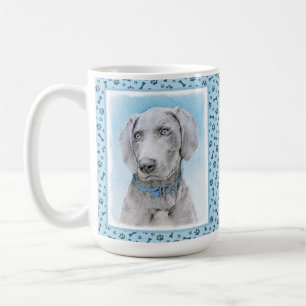 Weimaraner Painting - Cute Original Dog Art Coffee Mug