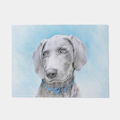 Weimaraner Painting _ Cute Original Dog Art Doormat