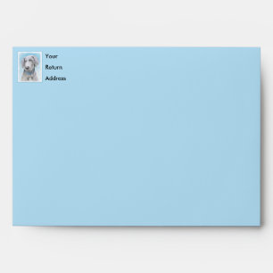 Weimaraner Painting - Cute Original Dog Art Envelope