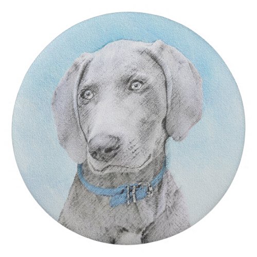 Weimaraner Painting _ Cute Original Dog Art Eraser