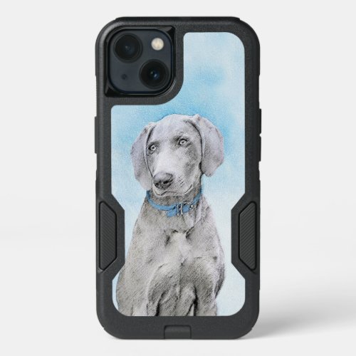 Weimaraner Painting _ Cute Original Dog Art iPhone 13 Case