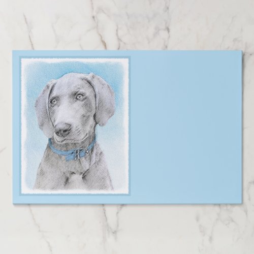 Weimaraner Painting _ Cute Original Dog Art Paper Pad